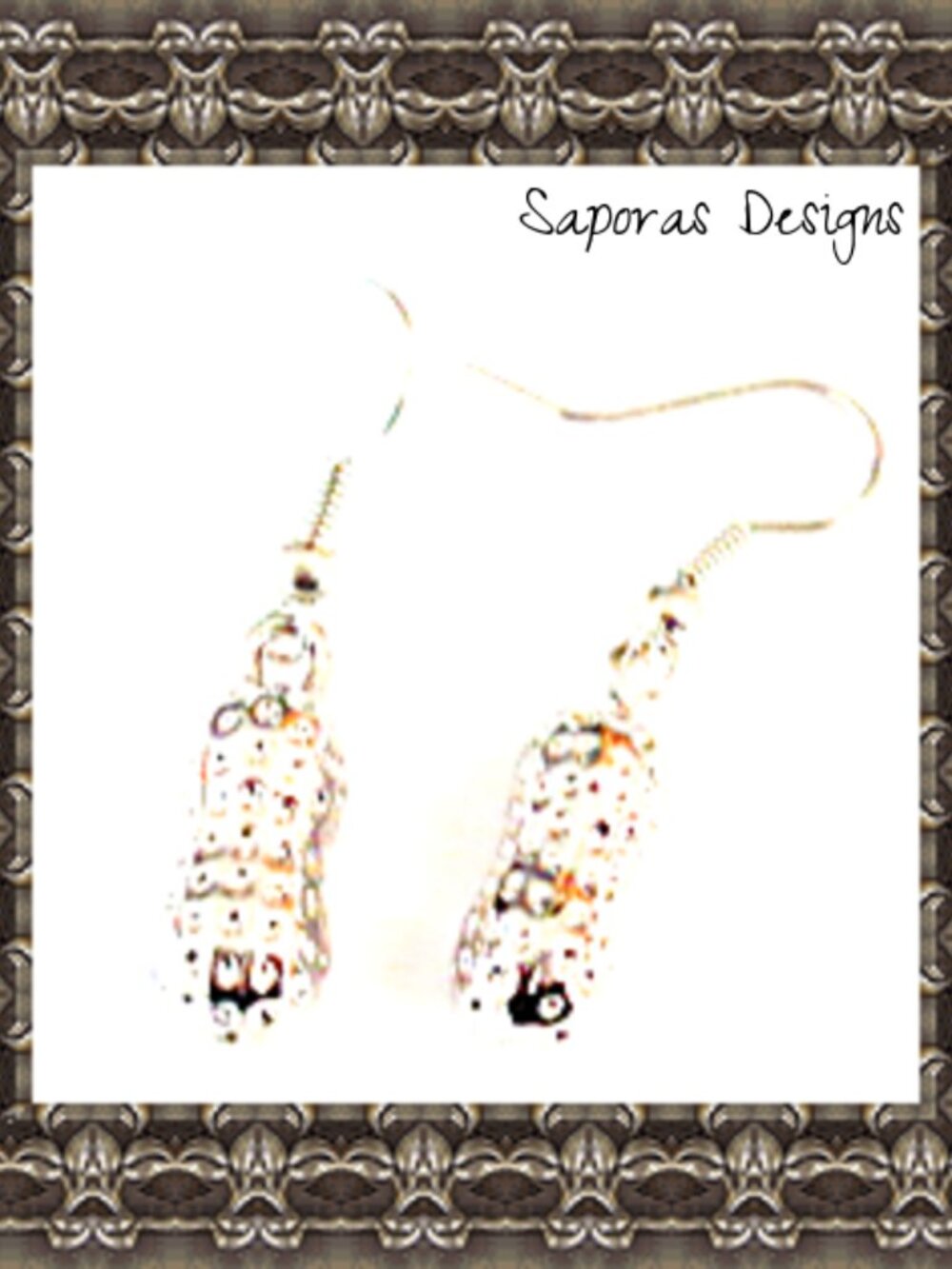 Tibetan Silver Peanut Design Dangle Earrings